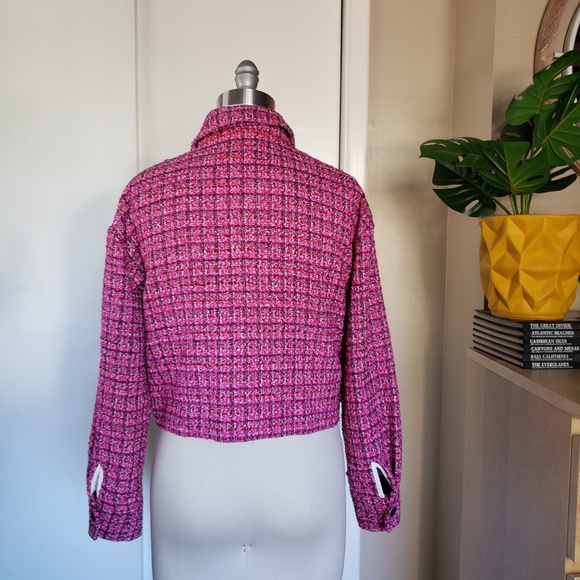 Rachel Zoe Tweed Jacket Size Medium! - Picture 8 of 16